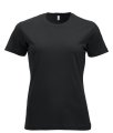 Dames T-shirt Clique New Classic-T Zwart
